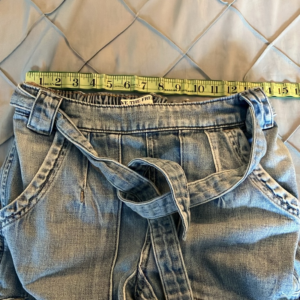 We the Free glitch drop pull on belted jogger boho faded jeans Free People - Picture 11 of 13